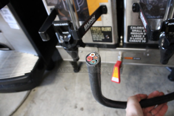 2017 Bunn Model DUAL SH DBC Stainless Steel Commercial Countertop Dual Coffee Machine w/ Hot Water Dispenser, 2 Stainless Steel Brew Baskets and 2 Bunn Model SH SERVER Satellite Servers. 120/208-240 Volts, 1 Phase. 18x24x36. Tested and Working! - Image 6 of 6