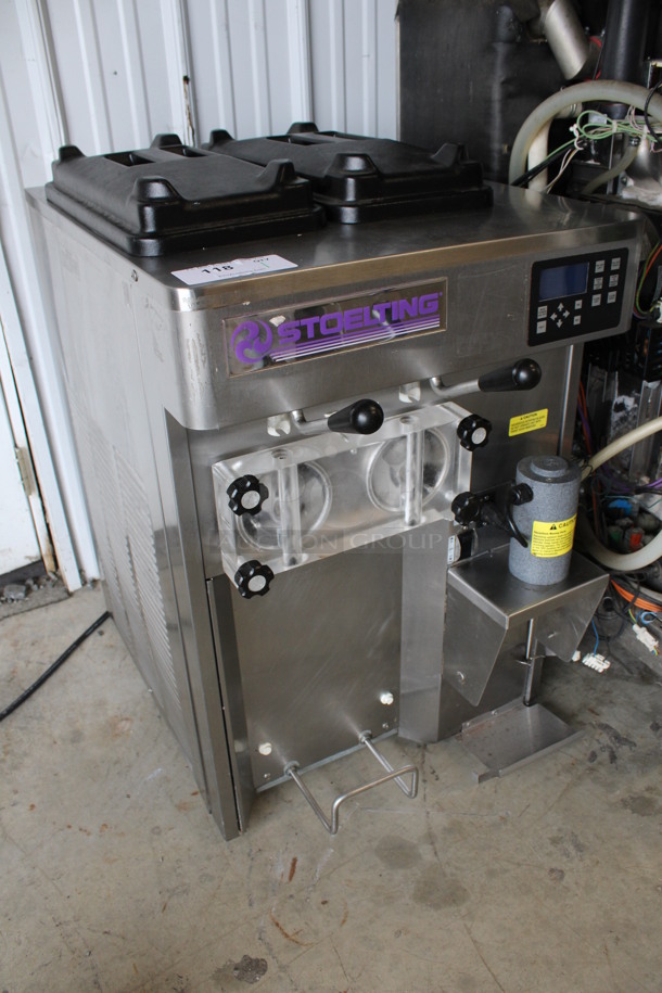 2013 Stoelting Model SF121-38I2 Stainless Steel Commercial Countertop Air Cooled 2 Flavor Soft Serve Ice Cream Machine w/ Milkshake Mixer. 208-240 Volts, 1 Phase. 22x32x36 - Image 3 of 7