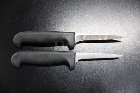 2 Sharpened Stainless Steel Paring Knives. 7". 2 Times Your Bid!