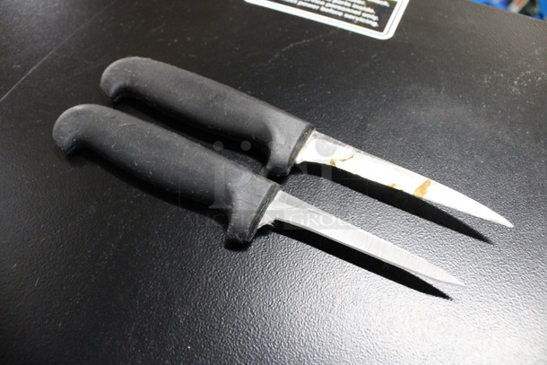 2 Sharpened Stainless Steel Paring Knives. 7". 2 Times Your Bid! - Image 3 of 3