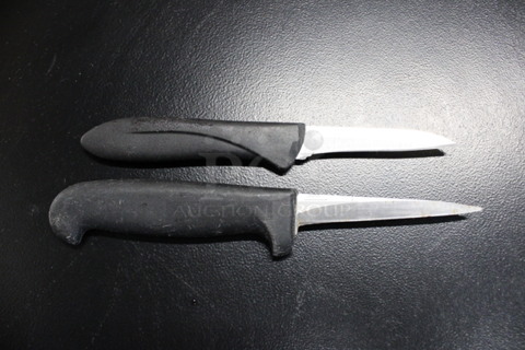 2 Sharpened Stainless Steel Paring Knives. 7". 2 Times Your Bid!
