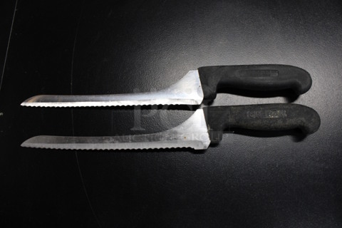 2 Sharpened Stainless Steel Serrated Knives. Includes 14". 2 Times Your Bid!