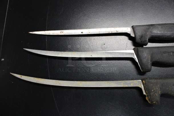 3 Sharpened Stainless Steel Boning Knives. Includes 13.5". 3 Times Your Bid! - Image 2 of 4