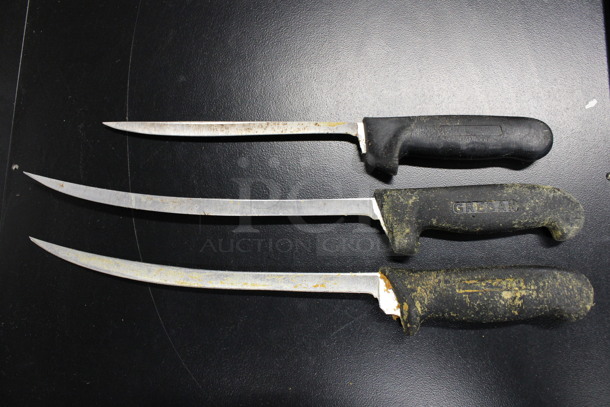 3 Sharpened Stainless Steel Boning Knives. Includes 16". 3 Times Your Bid! - Image 1 of 3