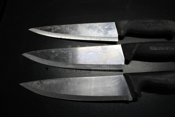 3 Sharpened Stainless Steel Chef Knives. Includes 13". 3 Times Your Bid! - Image 2 of 3