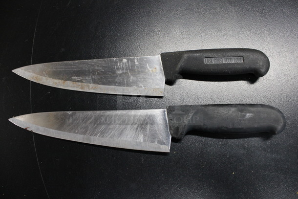 2 Sharpened Stainless Steel Chef Knives. Includes 13