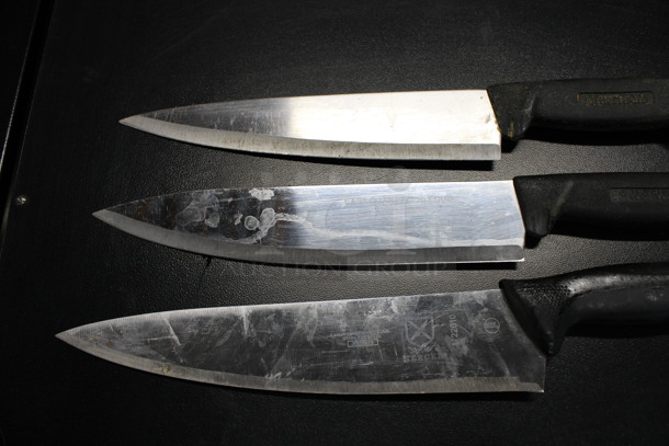 3 Sharpened Stainless Steel Chef Knives. Includes 13.5". 3 Times Your Bid! - Image 2 of 3