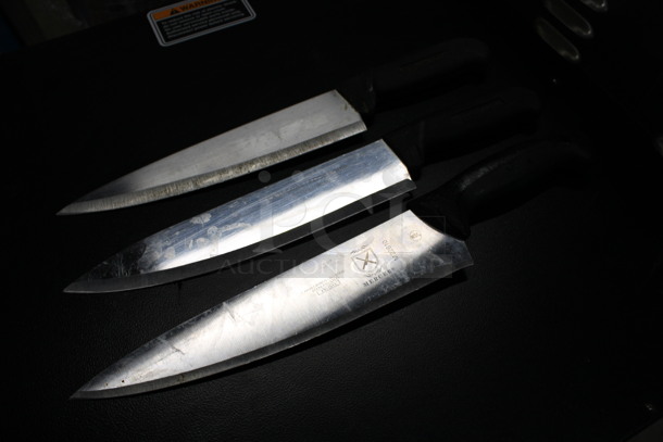 3 Sharpened Stainless Steel Chef Knives. Includes 13.5". 3 Times Your Bid! - Image 3 of 3