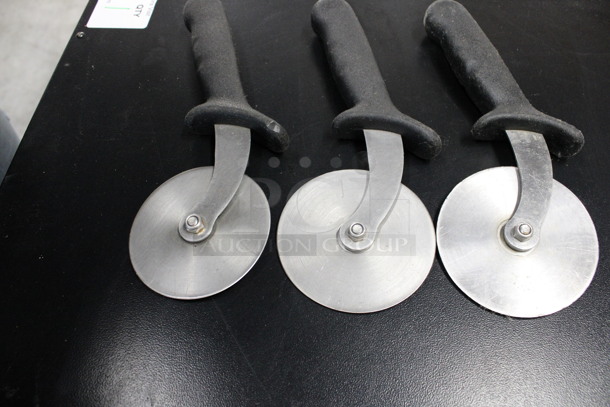 3 Sharpened Stainless Steel Pizza Cutters. 9.5x1x4. 3 Times Your Bid! - Image 2 of 4