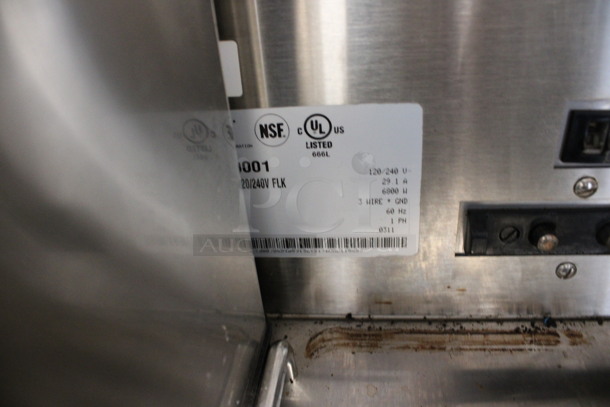 2011 Bunn Model DUAL SH DBC Stainless Steel Commercial Countertop Dual Coffee Machine w/ Hot Water Dispenser, 2 Stainless Steel Brew Baskets and 2 Bunn Model SH SERVER Satellite Servers. 120/208-240 Volts, 1 Phase. 18x24x36. Tested and Working! - Image 5 of 6