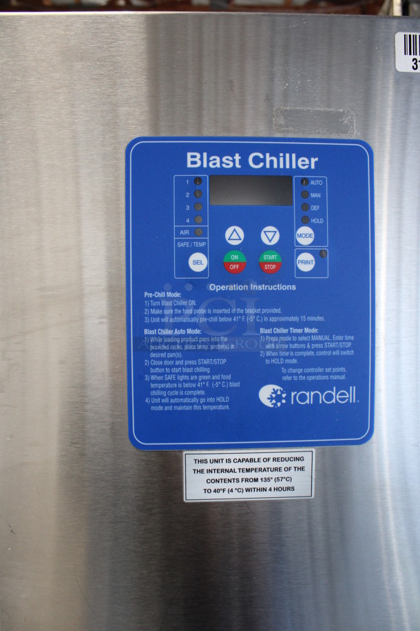 2015 Randell Model BC-18 Stainless Steel Commercial Blast Chiller. 115/230 Volts, 1 Phase. 40x34x72 - Image 4 of 7