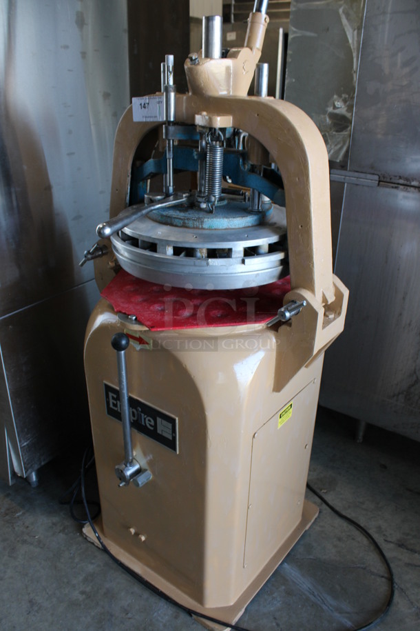 Empire Metal Commercial Floor Style Semi Automatic Dough Divider Rounder w/ Tray. Divides Into 36 Sections. 27x26x79 - Image 4 of 6