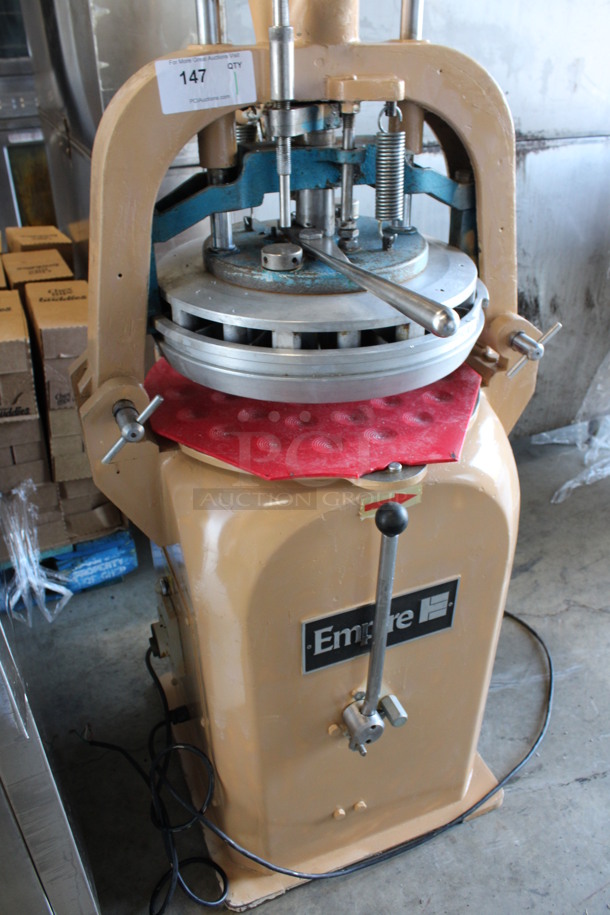 Empire Metal Commercial Floor Style Semi Automatic Dough Divider Rounder w/ Tray. Divides Into 36 Sections. 27x26x79 - Image 6 of 6