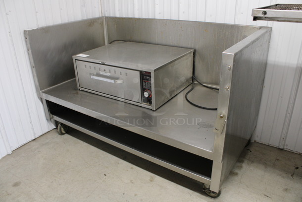 Stainless Steel Commercial Equipment Stand w/ Side and Back Splash Guards and Under Shelf on Commercial Casters. 61.5x33x36 - Image 2 of 3