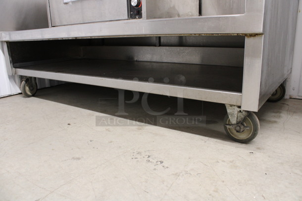 Stainless Steel Commercial Equipment Stand w/ Side and Back Splash Guards and Under Shelf on Commercial Casters. 61.5x33x36 - Image 3 of 3