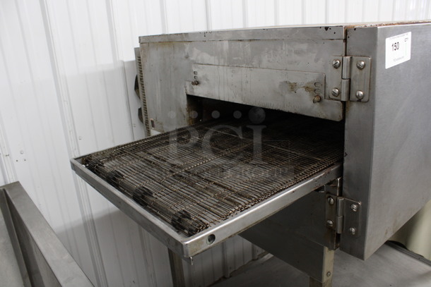 Lincoln Impinger Stainless Steel Commercial Electric Powered Conveyor Pizza Oven on Metal Stand w/ Commercial Casters. 480 Volts, 3 Phase. 58x36x54 - Image 3 of 6