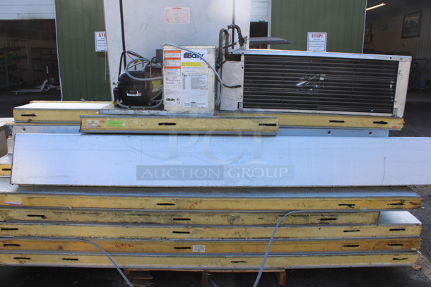 Bally 6'x8'x8' Walk In Cooler Box w/ Bally Model BEHA006E6-IS1B-B Compressor and Trenton Model TLP87DED Condenser. Does Not Have Floor. 208/230 Volts, 1 Phase. 6'x8'x8' - Image 8 of 10