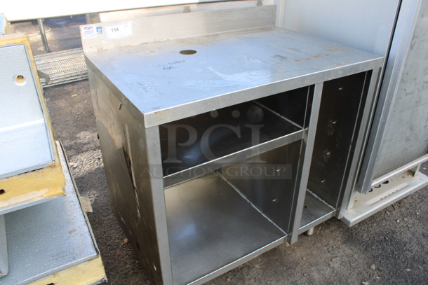 Stainless Steel Commercial Table w/ Back Splash and Under Shelves. 36x24x40 - Image 2 of 4