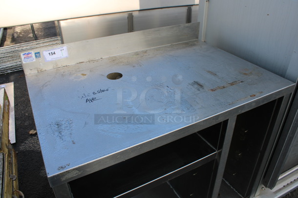 Stainless Steel Commercial Table w/ Back Splash and Under Shelves. 36x24x40 - Image 3 of 4