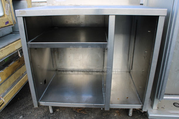 Stainless Steel Commercial Table w/ Back Splash and Under Shelves. 36x24x40 - Image 4 of 4