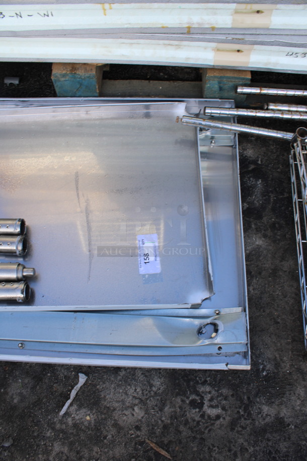 Stainless Steel Tabletop, Metal Under Shelf and 4 Legs. 60x30x2, 53x23x2, 34" - Image 3 of 4