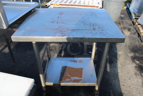 Stainless Steel Commercial Table w/ Under Shelf on Commercial Casters. 30x24x34 - Image 1 of 3