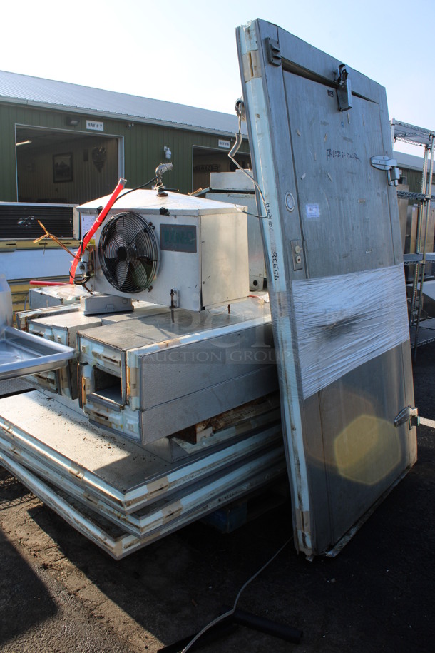 6'x6'x7' Walk In Freezer Box w/ Floor, Cancoil Model ALP06301CER Condenser and Compressor. Picture of the Unit Before Removal Is Included In the Listing. 115 Volts, 1 Phase. 6'x6'x7' - Image 5 of 12