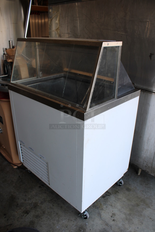 Nelson Stainless Steel Commercial Ice Cream Dipping Cabinet Merchandiser w/ Dipwell on Commercial Casters. 115 Volts, 1 Phase. 37x34x55. Tested and Working! - Image 2 of 5