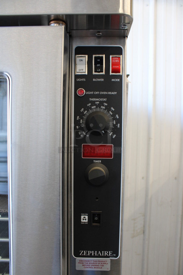 2 BRAND NEW! 2019 Blodgett Model Zephaire-200-G Stainless Steel Commercial Natural Gas Powered Full Size Bakery Depth Convection Ovens w/ View Through Doors, Metal Oven Racks and Thermostatic Controls. 30,000 BTU. 39x37x71. 2 Times Your Bid! - Image 6 of 12