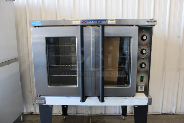 BRAND NEW! 2019 Baker's Pride Model BCO-E1 ENERGY STAR Stainless Steel Commercial Electric Powered Full Size Convection Oven w/ View Through Doors, Metal Oven Racks and Thermostatic Controls on Metal Legs. 240 Volts, 1 Phase. 38x39x55.5 - Image 4 of 12