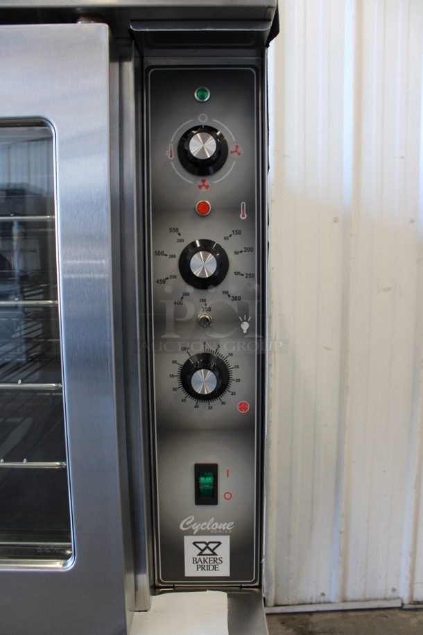BRAND NEW! 2019 Baker's Pride Model BCO-E1 ENERGY STAR Stainless Steel Commercial Electric Powered Full Size Convection Oven w/ View Through Doors, Metal Oven Racks and Thermostatic Controls on Metal Legs. 240 Volts, 1 Phase. 38x39x55.5 - Image 9 of 12