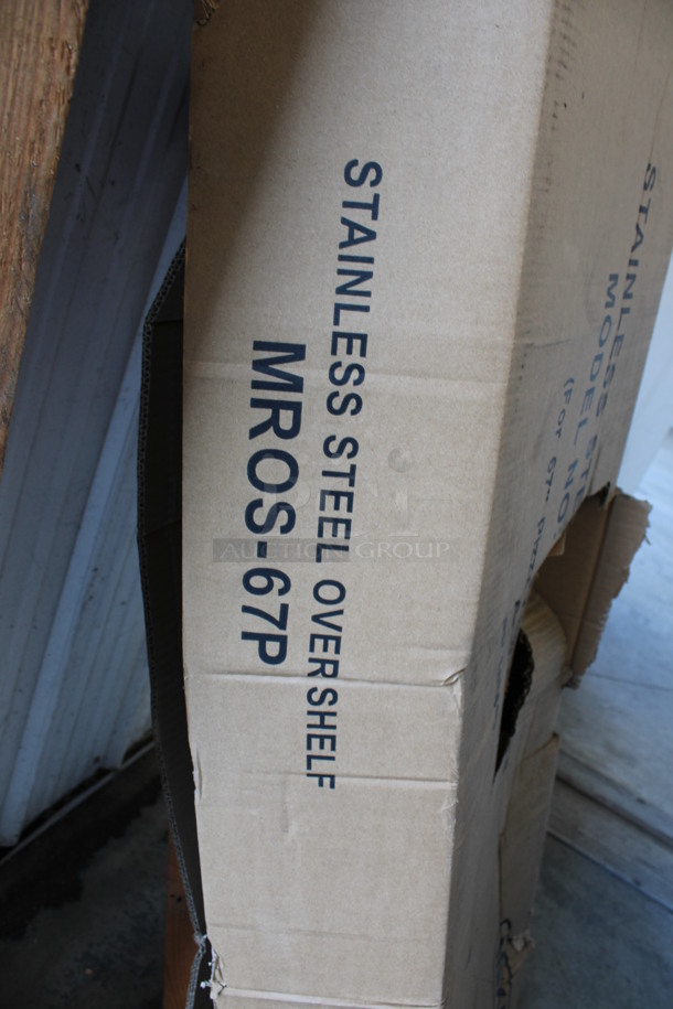 BRAND NEW IN BOX! Mix Rite Model MROS-67P Stainless Steel 2 Tier Over Shelf For 67" Pizza Prep Table. Stock Picture Used For Gallery - Image 2 of 6