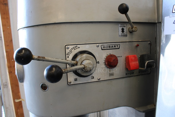 Hobart Model M-802 Metal Commercial Floor Style 80 Quart Planetary Mixer w/ Stainless Steel Mixing Bowl and Paddle Attachment. 200 Volts, 3 Phase. 28x45x65 - Image 3 of 10