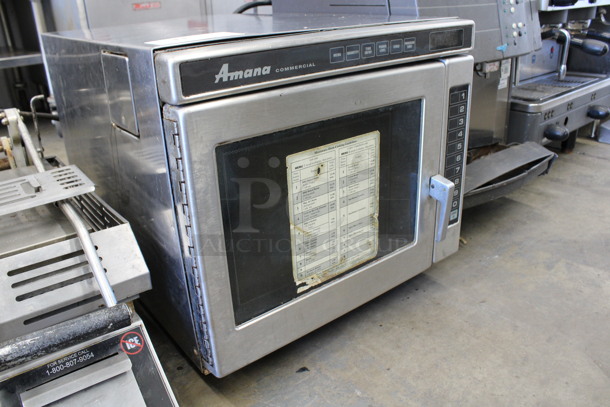 Amana Stainless Steel Commercial Countertop Microwave Oven. 19x24x18 - Image 5 of 5