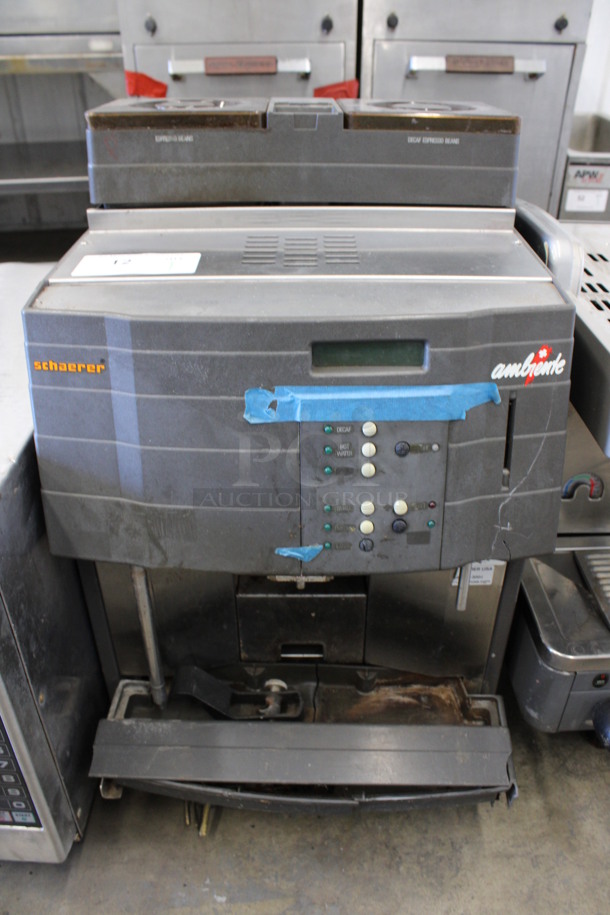 Schaerer Model Ambiente Stainless Steel Commercial Countertop Coffee Espresso Machine w/ Steam Wand. 210 Volts. 17x18x27 - Image 1 of 6