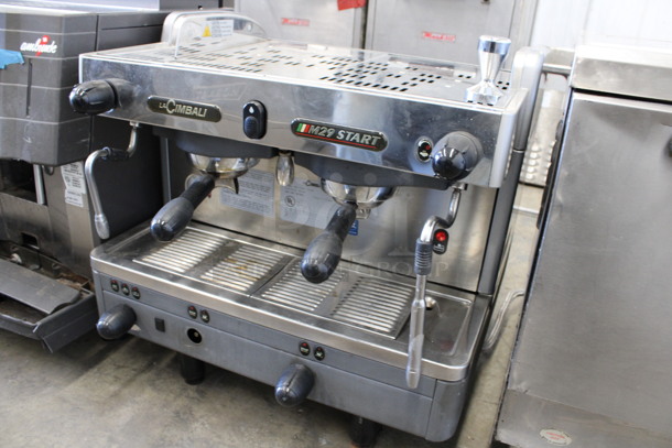 La Cimbali Model M29 Start C/2-NF Stainless Steel Commercial Countertop 2 Group Espresso Machine w/ 2 Portafilters and 2 Steam Wands. 208-240 Volts, 1 Phase. 23x22x23 - Image 4 of 6