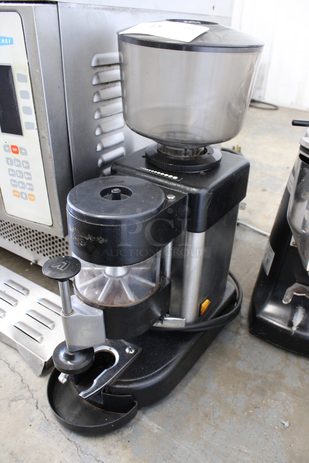 Socafe Model 023 Metal Commercial Countertop Espresso Bean Grinder. 110 Volts, 1 Phase. 8x16x22. Tested and Working!