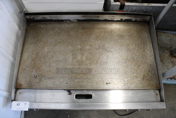 APW Wyott Stainless Steel Commercial Countertop Propane Gas Powered Flat Top Griddle w/ Thermostatic Controls. 36x26x17 - Image 6 of 7
