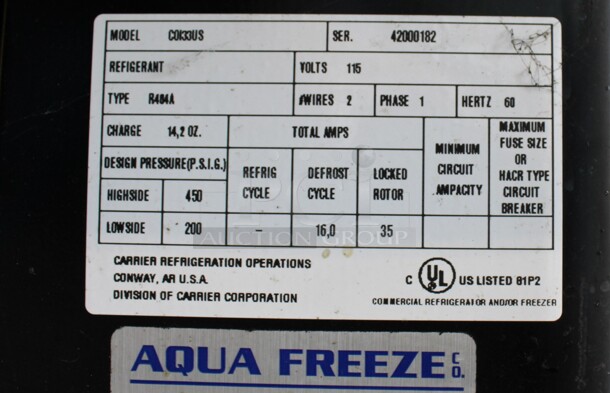 Model COI33US Metal Commercial Floor Style Open Cooler. 115 Volts, 1 Phase. 55x38x36. Cannot Test - Unit Was Previously Hardwired - Image 5 of 5