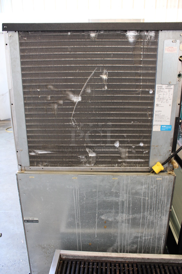 Ice O Matic Model ICE1006HA5 Stainless Steel Commercial Air Cooled Ice Machine Head on Hoshizaki Model B-250PF Stainless Steel Ice Bin. 208-230 Volts, 1 Phase. 30x34x59 - Image 6 of 8