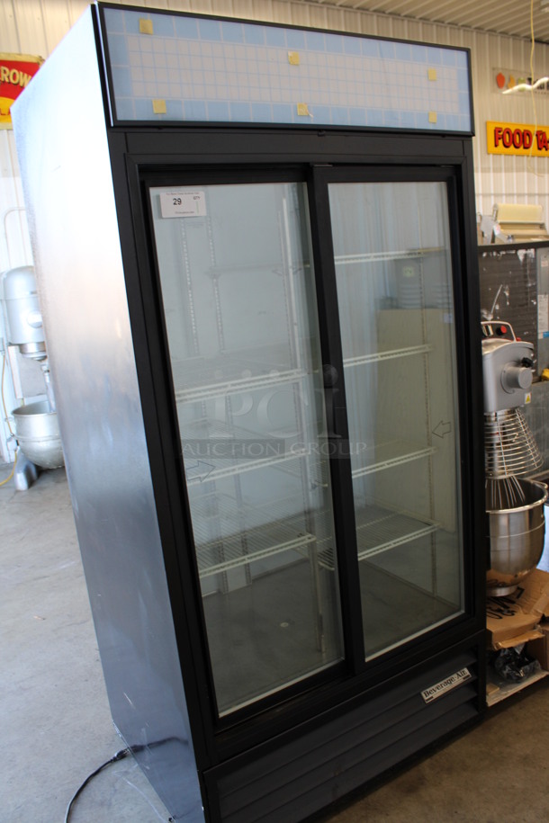Beverage Air Model MT33 Metal Commercial 2 Door Reach In Cooler Merchandiser w/ Poly Coated Racks. 115 Volts, 1 Phase. 39x31x79. Tested and Powers On But Temps at 49 Degrees - Image 3 of 6