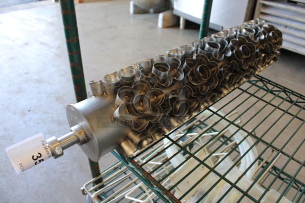 Rondo Stainless Steel Flower Shaped Donut Dough Rolling Pin. Goes GREAT w/ Item #5! 32x6x6 - Image 1 of 5
