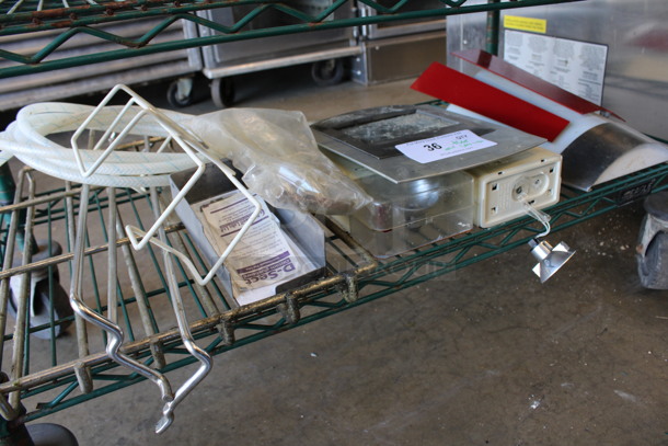 ALL ONE MONEY! Lot of Various Items Including Clock, Light Fixture and Rack Pieces! - Image 1 of 3