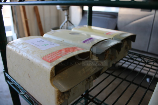 ALL ONE MONEY! Lot of 3 White Poly Wall Mount Soap Dispensers. 5.5x5x10 - Image 3 of 3