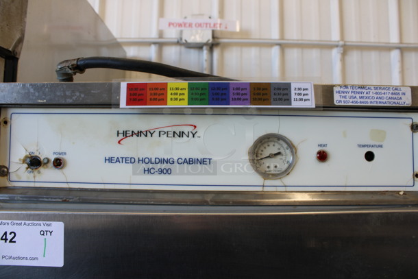 Henny Penny Model HC-900 Stainless Steel Commercial Heated Holding Cabinet on Commercial Casters. 120 Volts, 1 Phase. 24.5x31x71. Cannot Test Due To Plug Style - Image 4 of 7