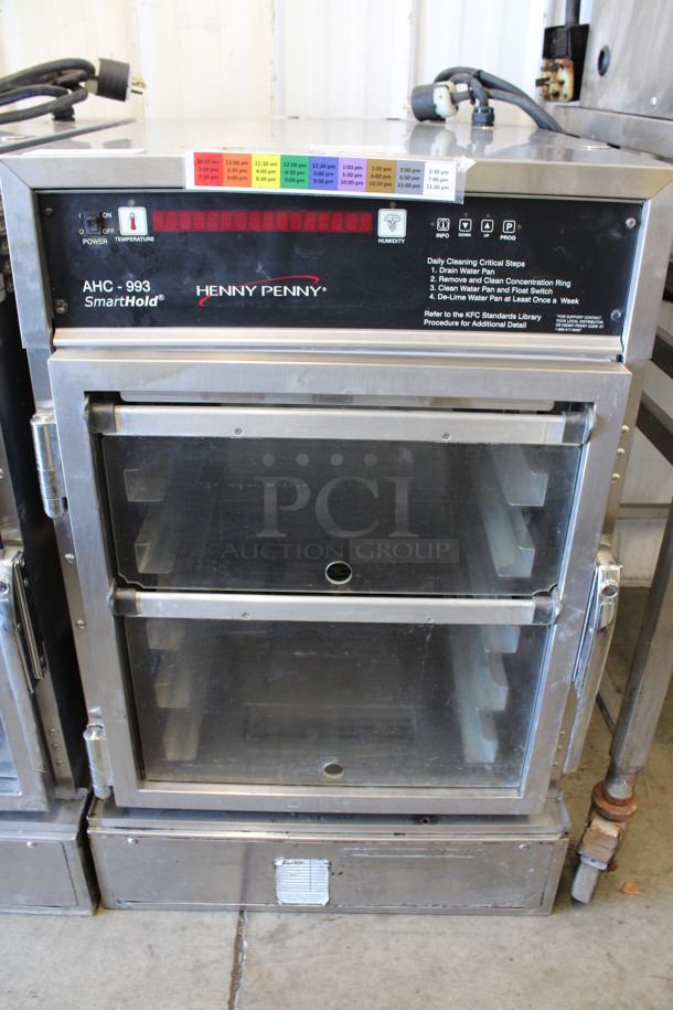 Henny Penny Model AHC-993 Stainless Steel Commercial Heated Holding SmartHold Cabinet. 120 Volts, 1 Phase. 24x30x38. Cannot Test Due To Plug Style
