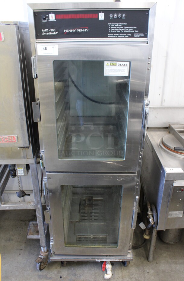 Henny Penny Model AHC-990 Stainless Steel Commercial Heated Holding Cabinet on Commercial Casters. 120 Volts, 1 Phase. 24.5x31x71. Cannot Test Due To Plug Style - Image 1 of 6