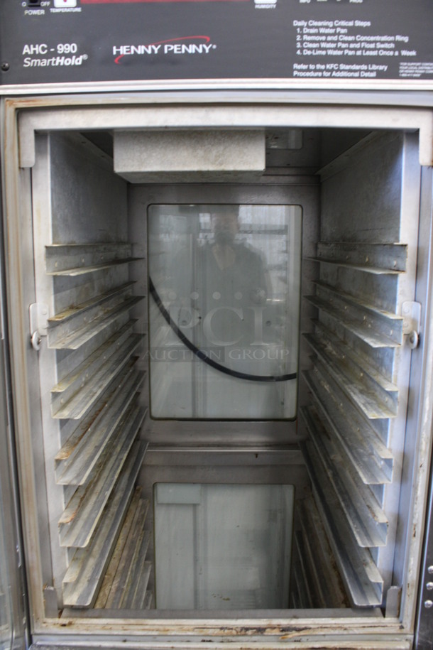 Henny Penny Model AHC-990 Stainless Steel Commercial Heated Holding Cabinet on Commercial Casters. 120 Volts, 1 Phase. 24.5x31x71. Cannot Test Due To Plug Style - Image 4 of 6