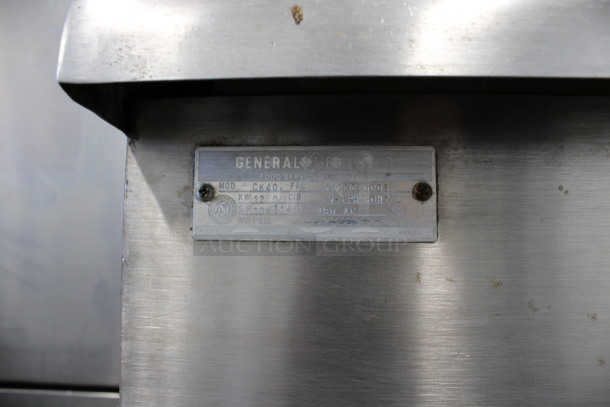 General Electric Model CK40 Stainless Steel Commercial Floor Style Electric Powered Deep Fat Fryer w/ 2 Metal Fry Baskets. 480 Volts, 1/3 Phase. 20x28x41 - Image 7 of 7