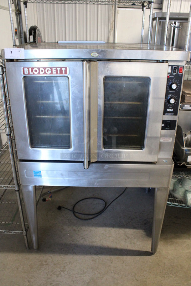 2016 Blodgett Model BDO-100-E ENERGY STAR Stainless Steel Commercial Floor Style Electric Powered Full Size Convection Oven w/ View Through Doors, Metal Oven Racks and Thermostatic Controls on Metal Legs. 208 Volts, 3 Phase. 38x41x57